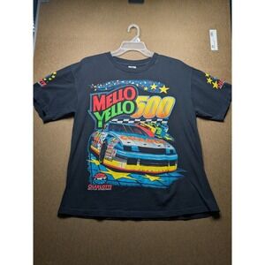 Vintage Belton Charlotte Motor Speedway Mello Yello 500 T-Shirt Mens Large Black